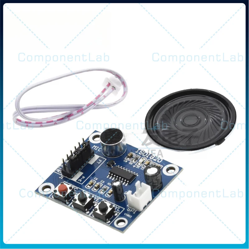 5-15pcs ISD1820 recording module the voice board telediphone with Microphones + Loudspeaker