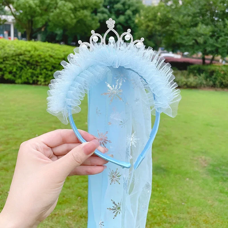 Elsa Cosplay Weaving Braid Tangled Kids Photography Props Headband Princess Hair Girl Wig Princess Girls Kids Hair Hoop Braided