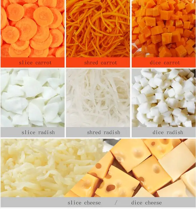 قطاعة الخضراوات التجارية، رقائق البطاطس، قطاعة الجبن والفواكه، متعددة الوظائف