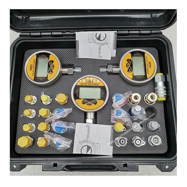 

HIgh quality Excavator Hydraulic Pressure Test Kit Hydraulic Pressure Gauges with 3 Gauges for sale