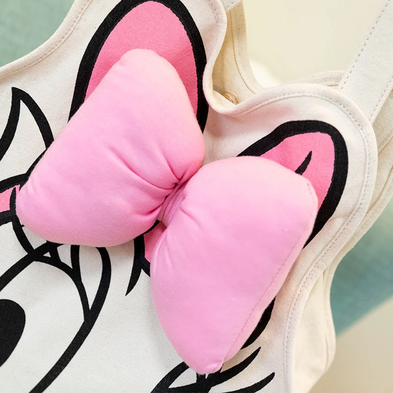 New Disney Daisy Duck Canvas Cartoon Cute Anime Large-capacity Shopping Shoulder Bag Portable Fashion Girls Summer Handbag Gift