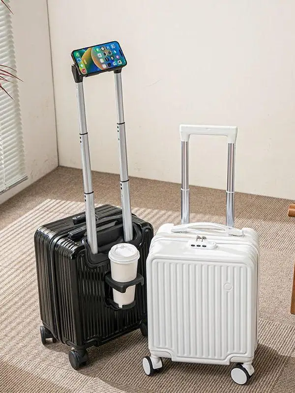 lightweight-compact-boarding-box-with-combination-lock-and-universal-wheels-cute-travel-suitcase-for-women-pc-abs-material