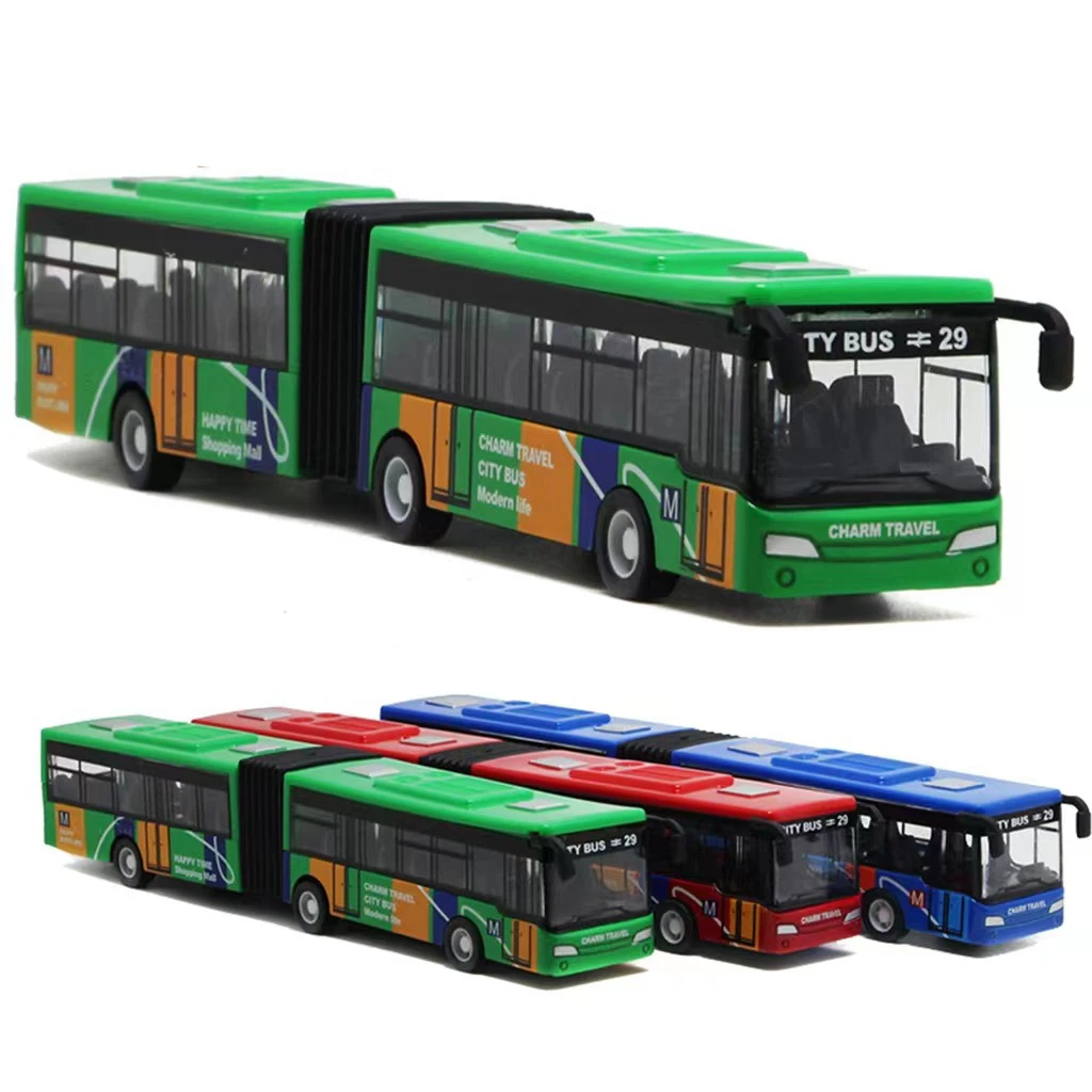 

2024 Alloy Bus Model Vehicles City Express Bus Double Buses Diecast Vehicles Toys Funny Pull Back Car Children Kids Gifts