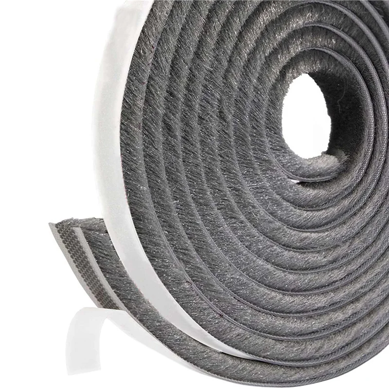 T98C-2 pezzi 33Ft/10M Guarnizione autoadesiva Guarnizione per porte finestre Insonorizzazione, antivento, 0,35 pollici x 0,6 pollici