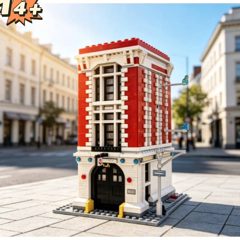 Adult Educational Fire Fighting Street View Building Blocks Set 4634pcs In Stock Realistic Urban Scene Diy Assembled Model Creat