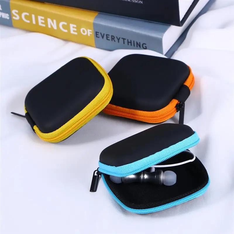 

Assorted Color Mini EVA Headphones Storage Box Case Portable Travel Carrying Case Earphones Earbuds Headset USB Cable Pouch