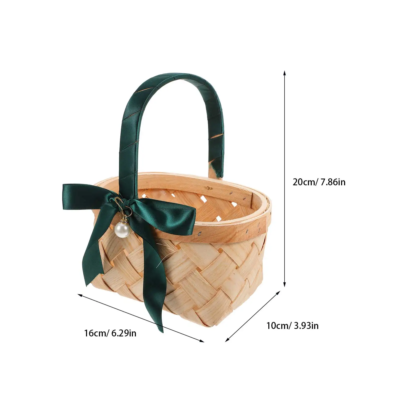 

Wicker Basket Handle Flower Fruit Rustic Picnic Party Favors Gift Packing Storage Shower Wedding Treats Basket