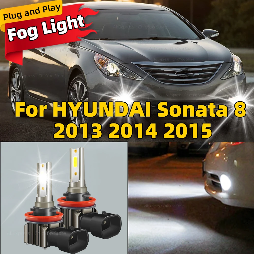 

2 шт., беспроводные автомобильные лампы для HYUNDAI Sonata 8 6000 2013 2015, 80 Вт