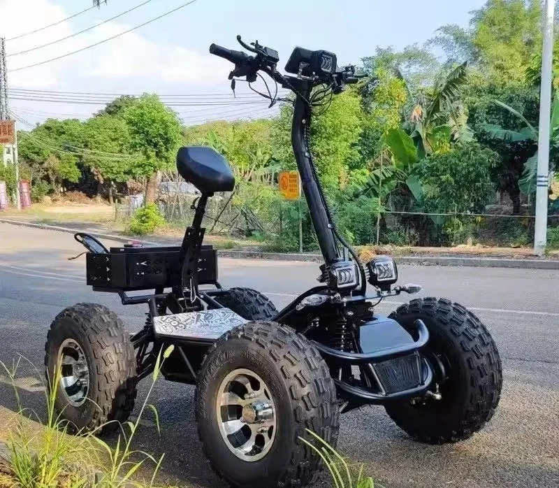 Four-wheel four-wheel drive electric folding ATV all-terrain mountain off-road viewing smoothboard go-kart