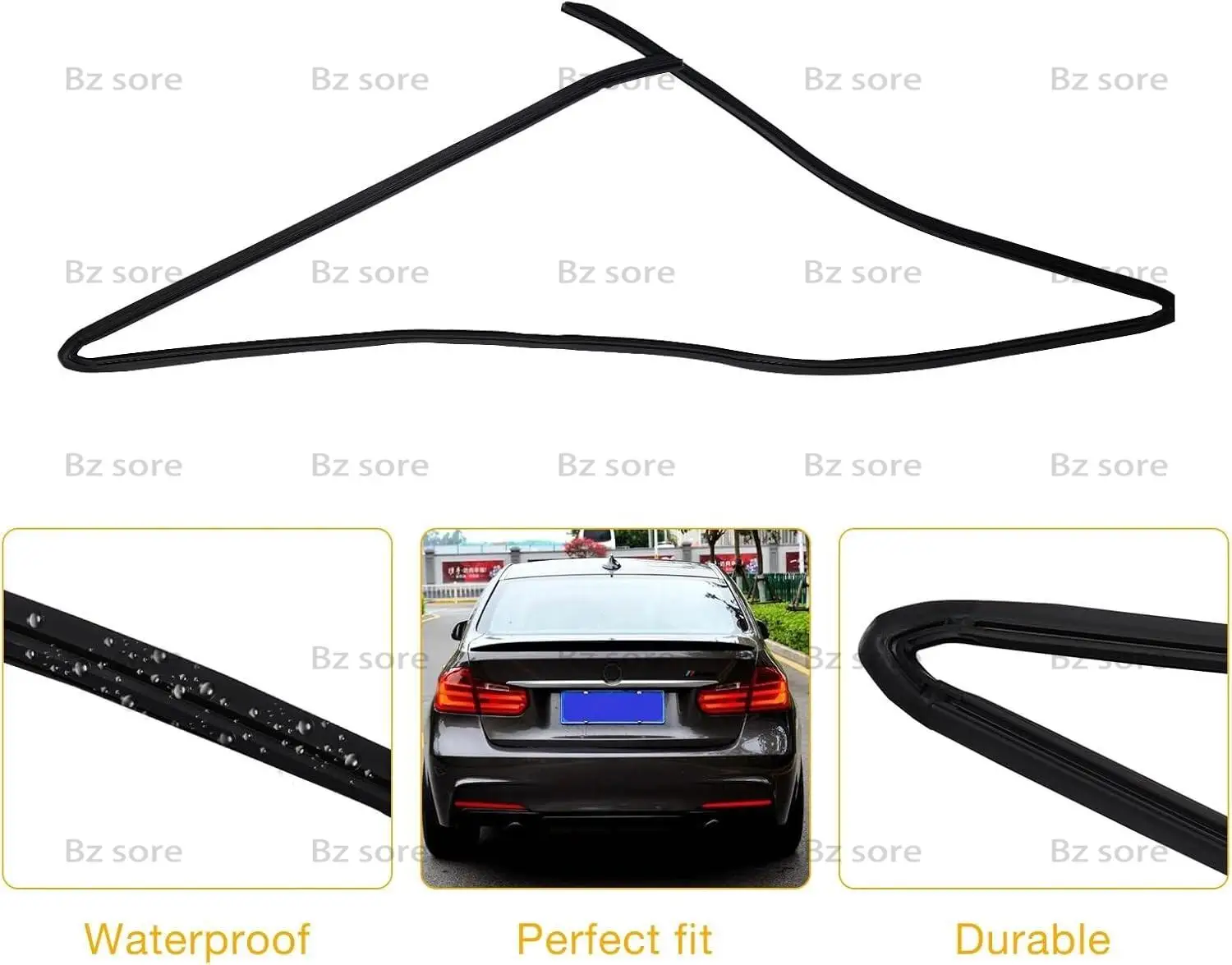 Tira de sellado de goma para moldura de Panel de parabrisas delantero de coche, para BMW E90 E60 E39 E36 F30 F20 E91 E34 F31 X5 E70 E53 M G30 - AliExprs