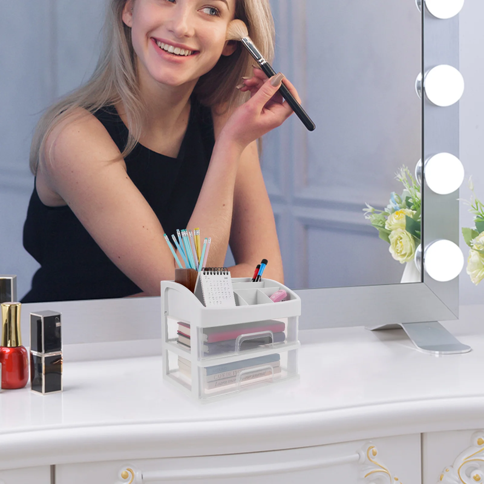 

Box Plastic Drawer Makeup Boxes Organizer with Storage Organiser Convenient Holder