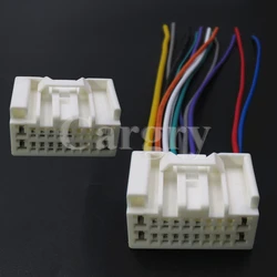 1 takım 20P 7283-5843 araba Stereo tel adaptörü ses kadın tak oto CD Stereo bağlayıcı için Mitsubishi Pajero V97V93 Peugeot 4008