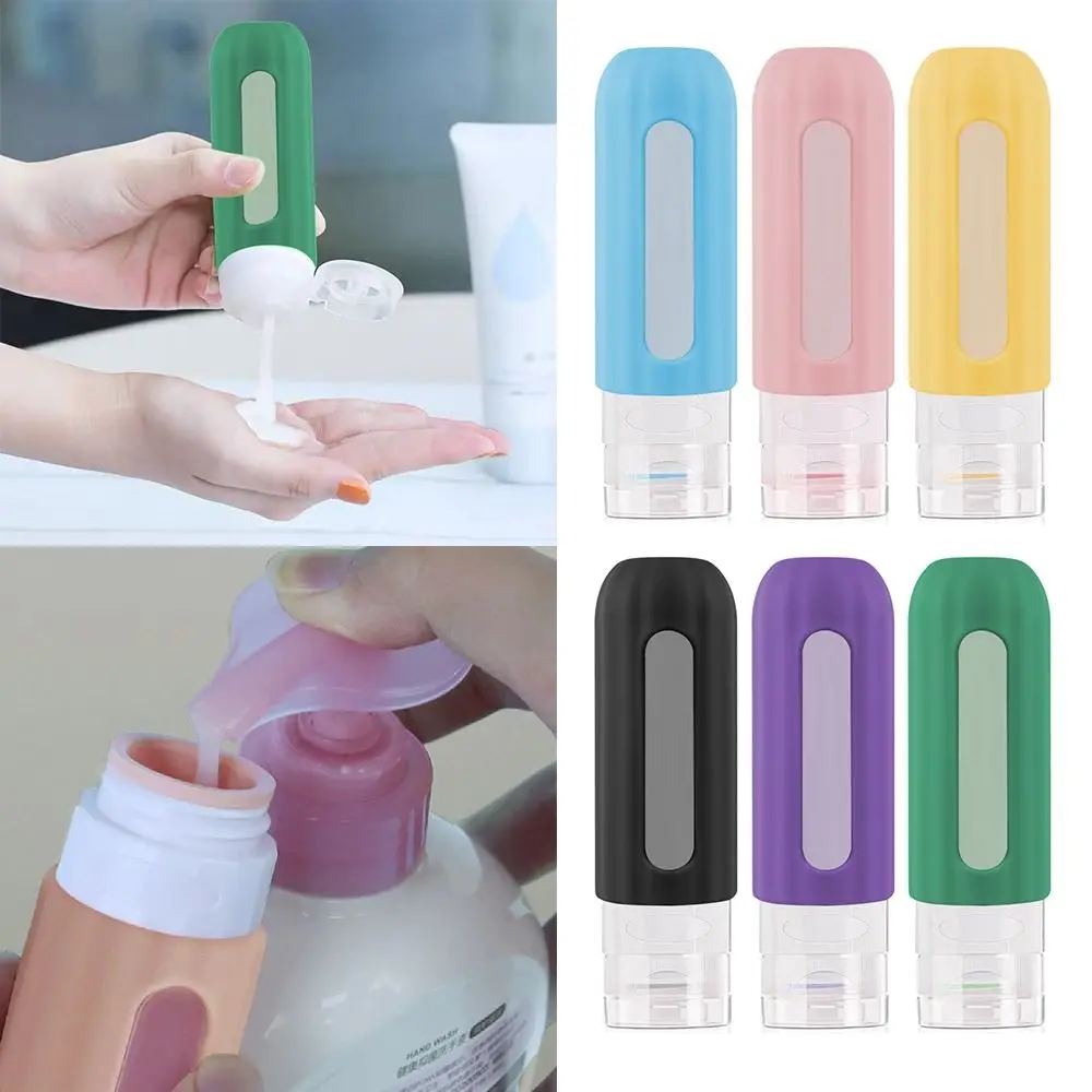 90 ml Silikon nachfüllbare Flaschen Squeeze große Kapazität Duschgel Lotion Flasche sichtbares Design Shampoo Unterabfüllung Reise
