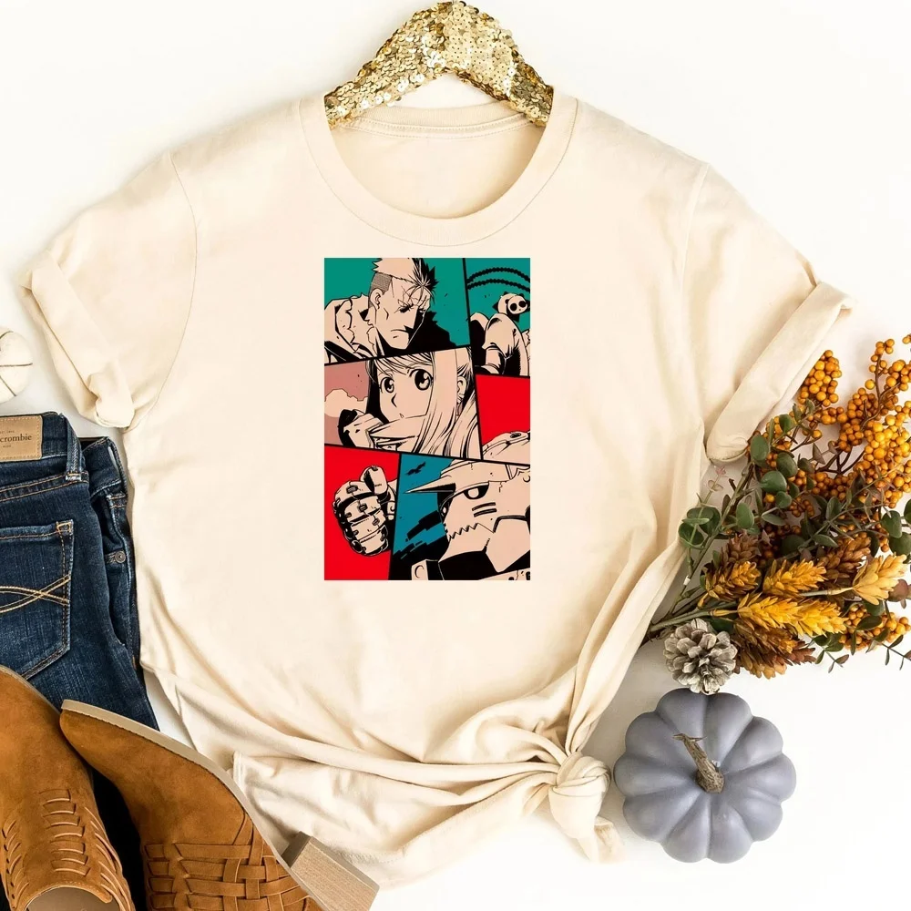 Fullmetal Alchemist t-shirt femme alternative  baddie y2k manga korean fashion shirt aesthetic goth baddie vintage japanese