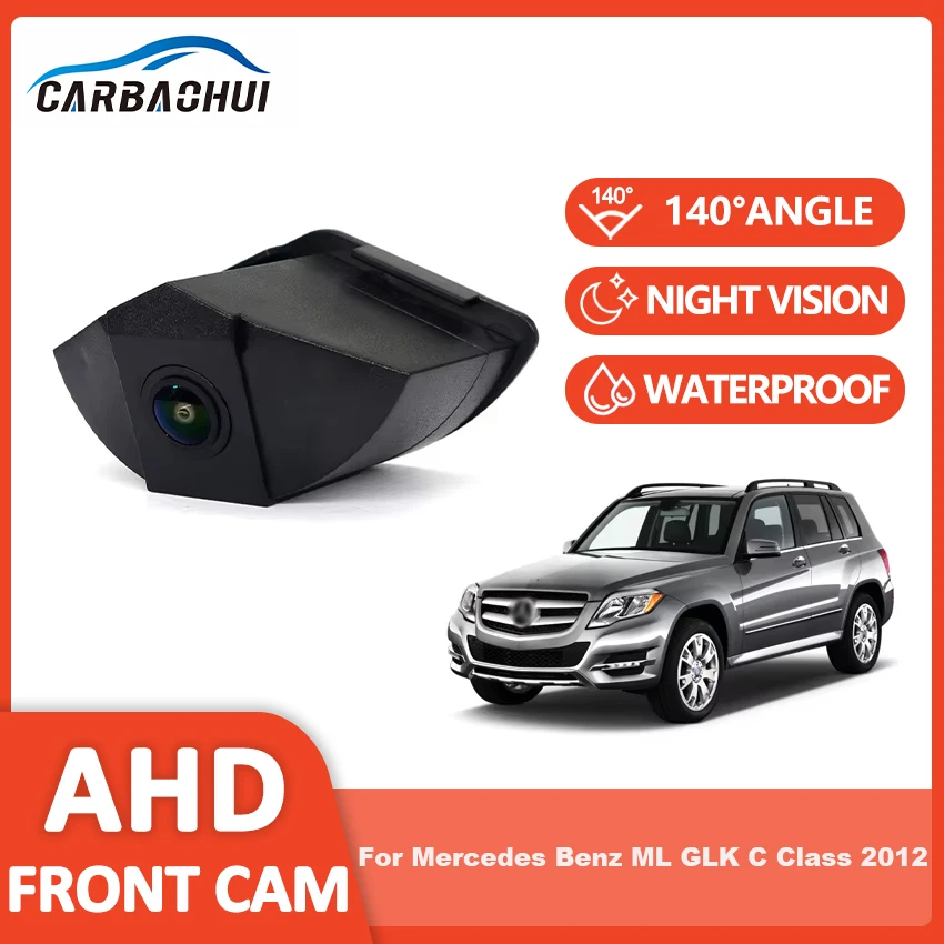 CCD HD AHD 1080P Vehicle Logo Front View Camera Night Vision Wide Angle For Mercedes Benz ML GLK C Class 2012
