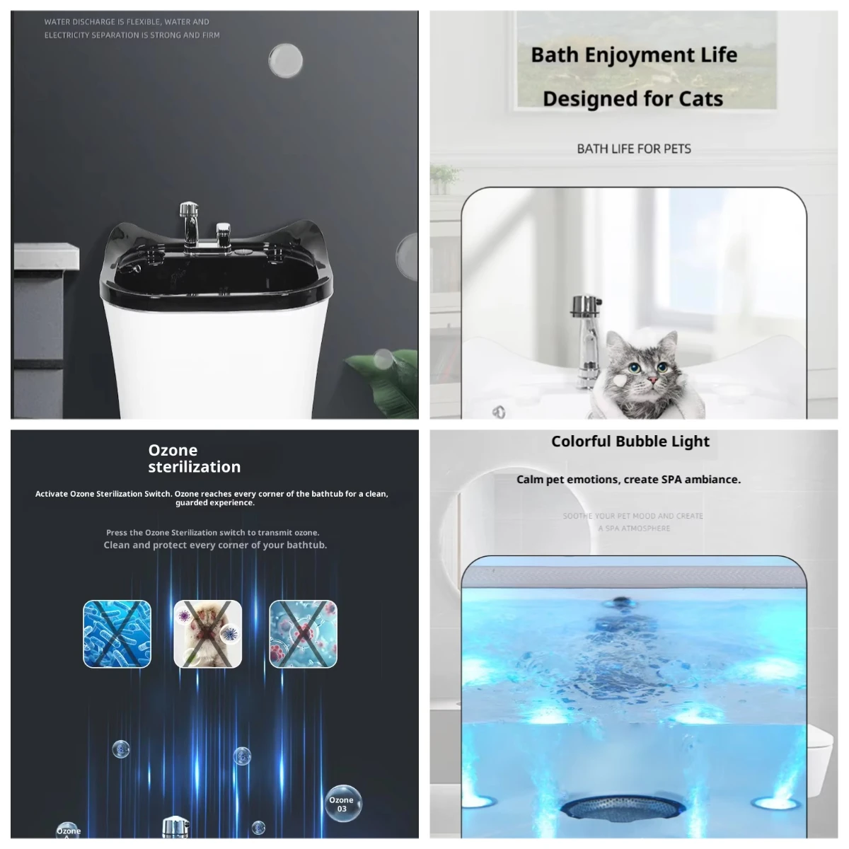 

Acrylic Swimming Spa Pool Tub Pet Bathing Tool Eco-Friendly Stocked for Dog & Cat Cleaning