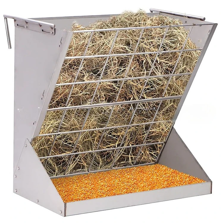 Thickened silver galvanized sheep feed trough breeding sheep feeder feed trough universal grass feed trough
