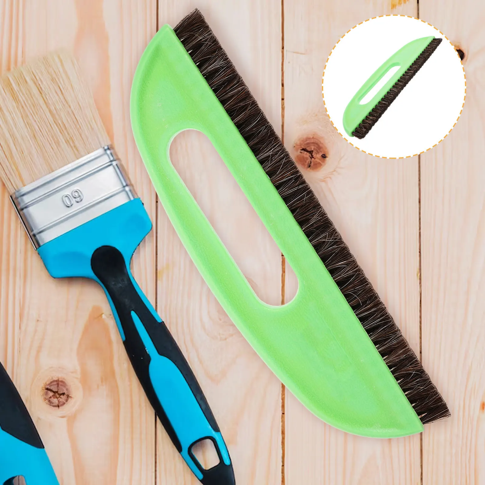 Wallpaper Construction Tools Hair Brush Wallpaper Brush Long Bristles Ergonomic Handle Lightweight Wall Paper