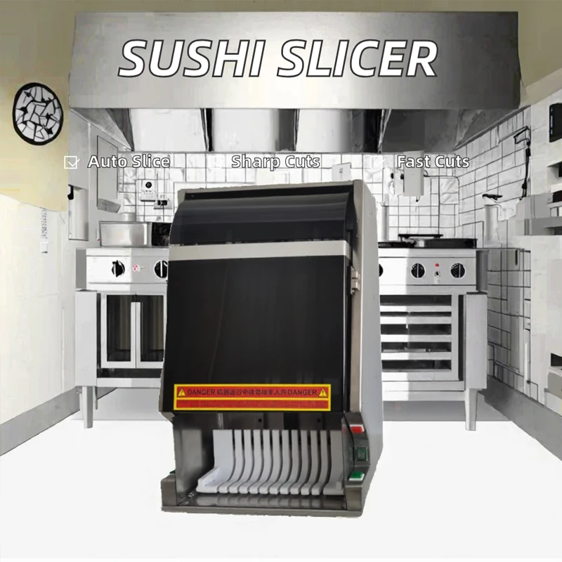 

New Commercial Electric Sushi Rice And Vegetable Roll Slicer Full Automatic Sushi Cutter Machine for Kitchen
