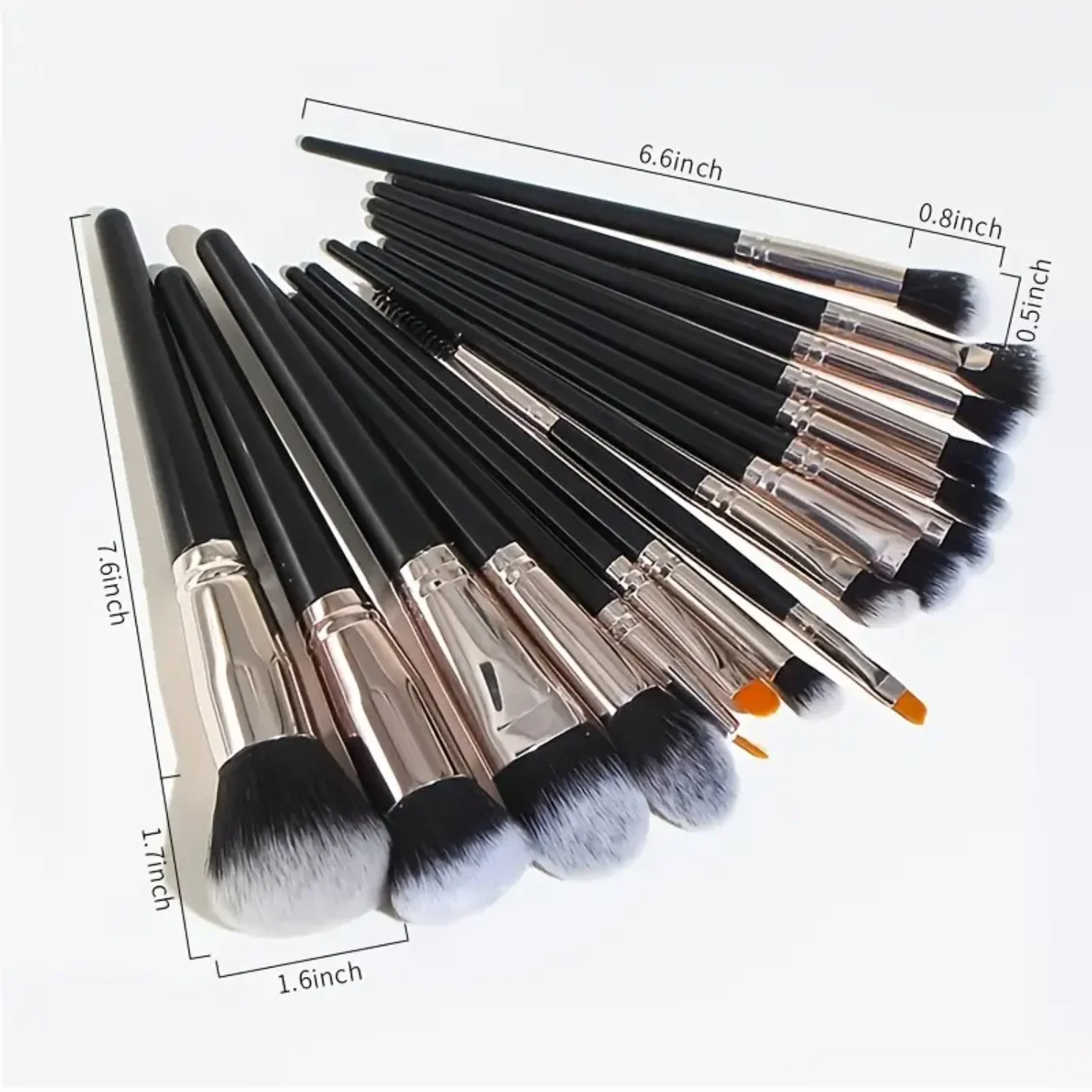 16PCS Makeup Brush Set - Professional Makeup Tools Kit for Power Blusher, Eyeshadow, Highlight, and Bronzer - Perfect for Flawle