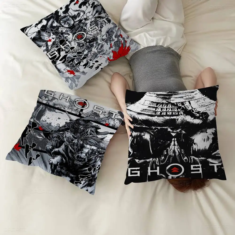 

Ghost of Tsushima Video Game Personalized Pillow Cover Kids Bedroom Wild Party Decor Pillowcase kid Birthday shower Gift