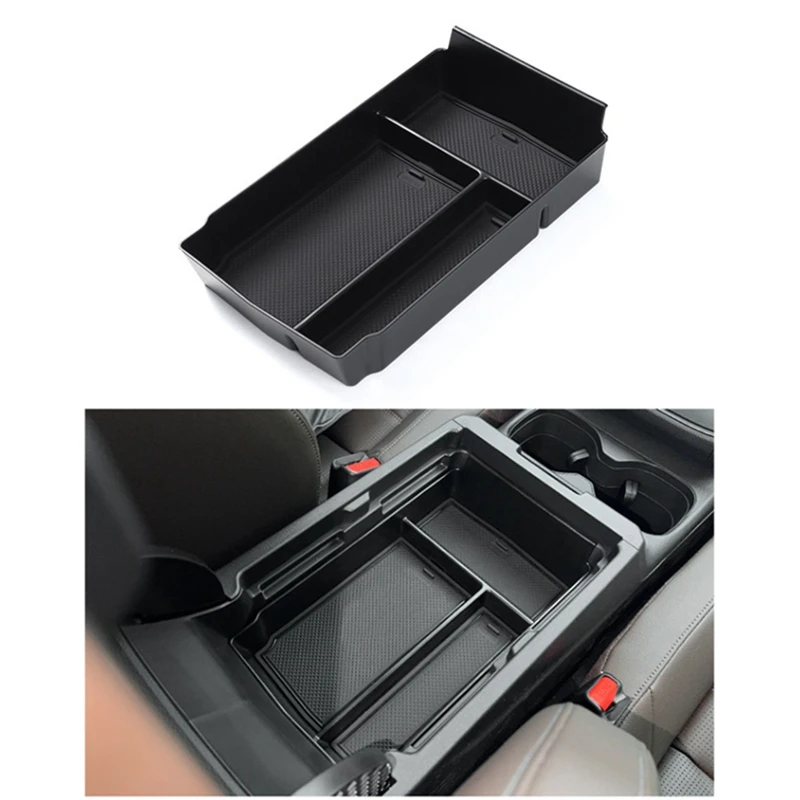 1 Piece Car Organizer Tray Black Plastic For Honda CR-V CRV 2023 2024 Interior Center Console Armrest Storage Box Holder