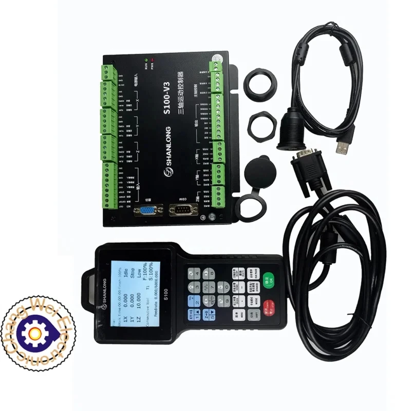 

CNC Handle Controller Motion Control System S100 3-axis support G code 500KHZ For Engraving Milling Machine