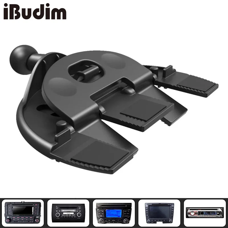 Support de téléphone universel pour fente CD de voiture avec tête sphérique de 17 mm, clip pour fente CD de voiture, support de téléphone portable, accessoires de support GPS pour voiture