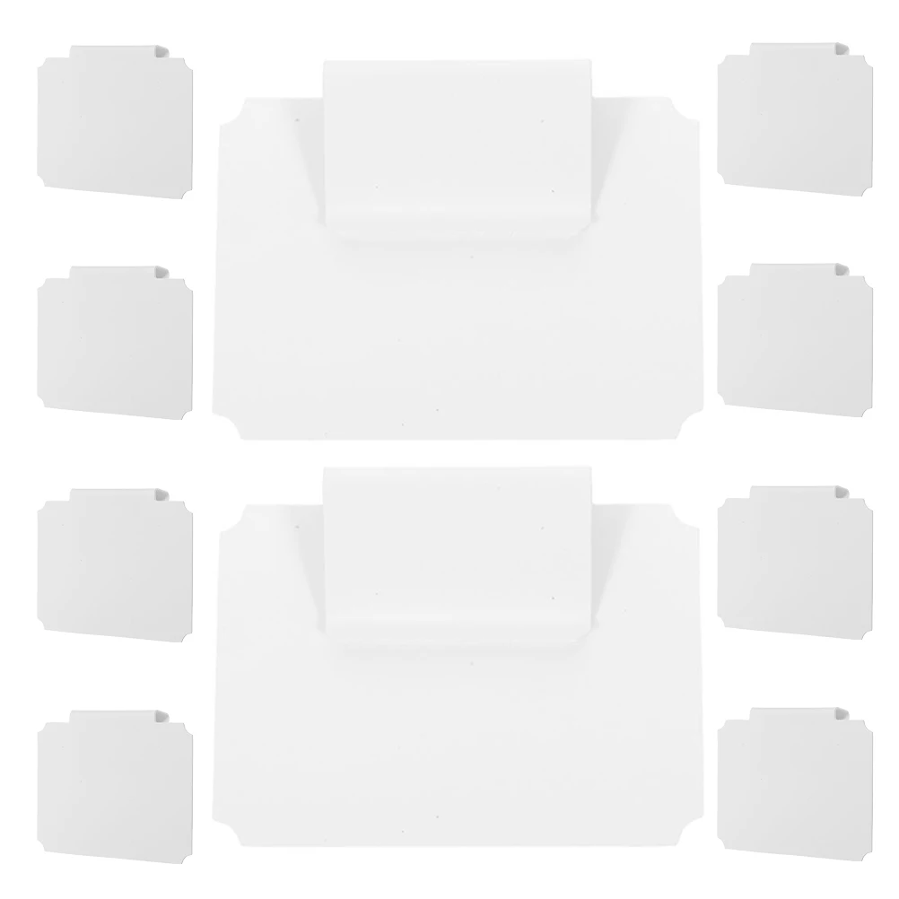 

10 Pcs Label Clips for Bins Storage Basket Labels Rewritable White Tags Holder Detachable Kitchen Pantry Organization