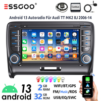 ESSGOO For Audi TT MK2 8J 2006-2012 Android 13 2+32G Wireless Apple Carplay Android Auto Car Stereo Bluetooth GPS Navi WIFI RDS