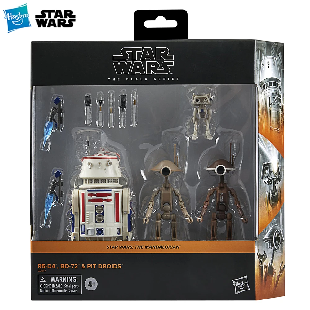 

[In-Stock] Hasbro Star Wars The Black Series R5-D4, BD-72 & Pit Droids 6-Inch-Scale Collectible Anime Action Model Figure Toys