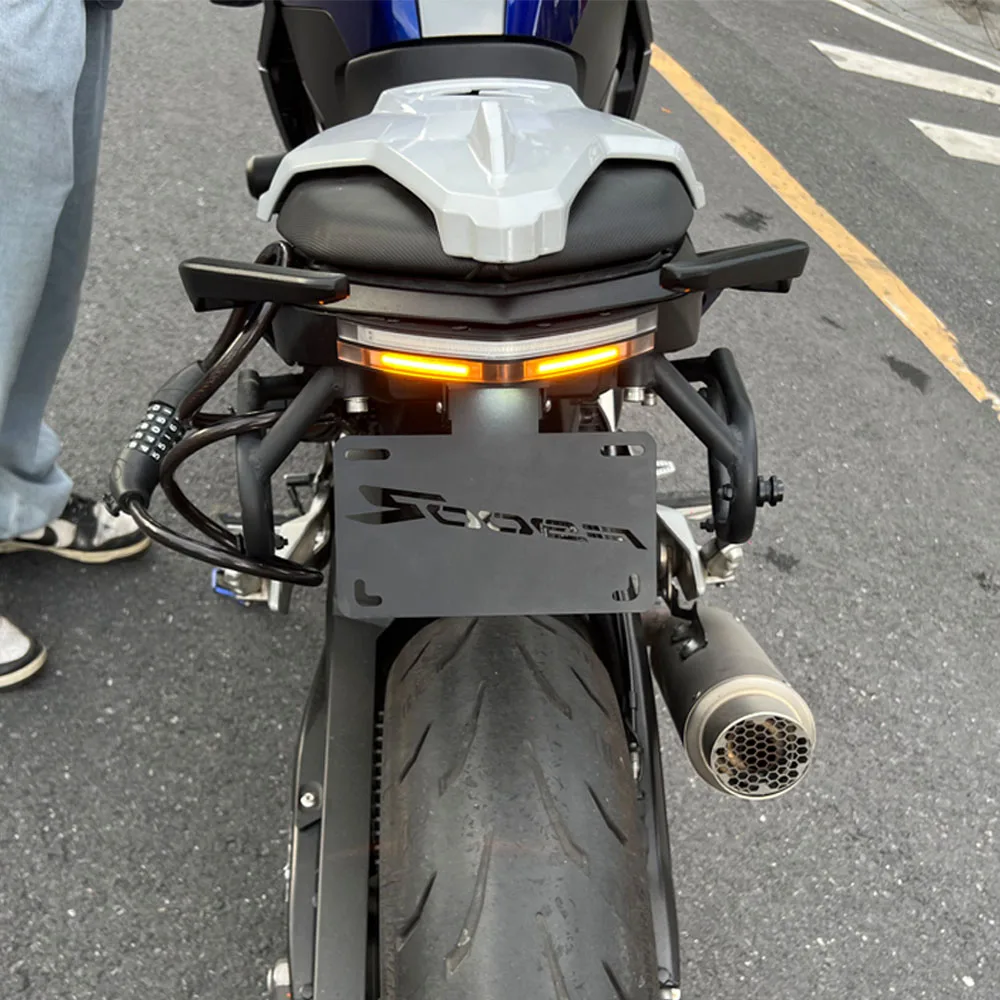 FOR BMW F900R F900XR motorcycle integrated short tail license plate bracket with LED brake and turn signal light license plate h #5