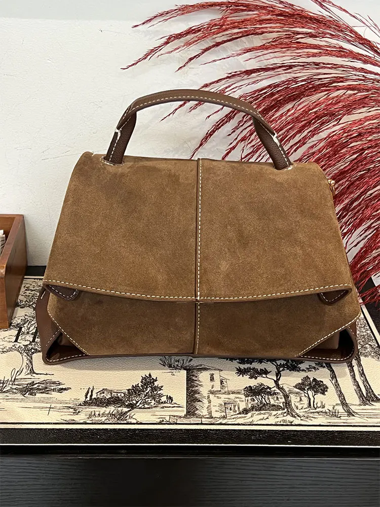 الخريف والشتاء جديد ماتي حقيبة يد جلدية الراقية يشعر سيدة العصرية مصمم رفرف حقائب كتف العلامة التجارية عادية سحابة شل حمل