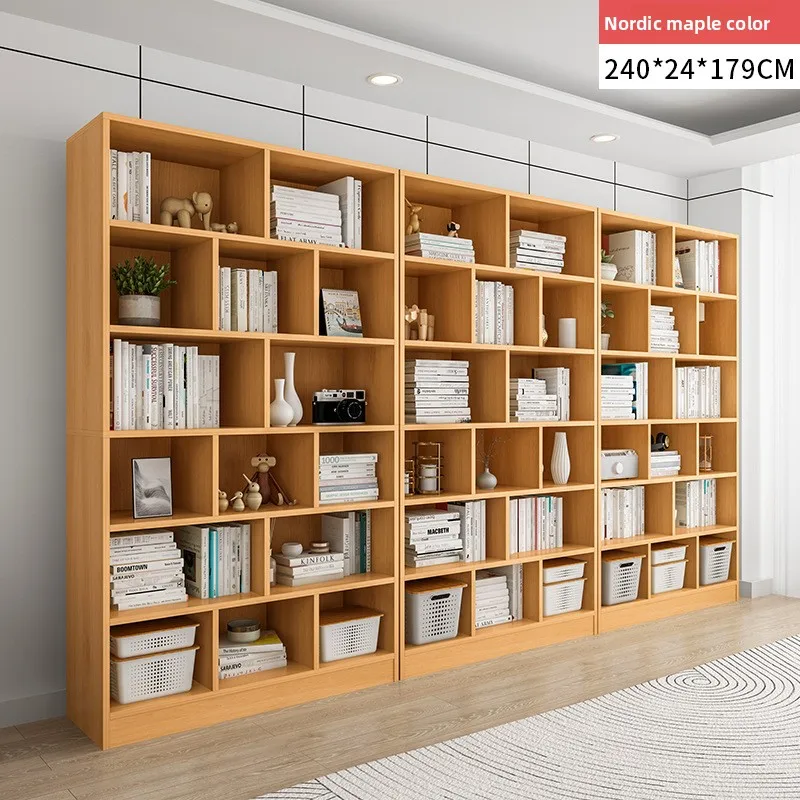 New Model Bookshelf Floor-to-Ceiling Multi-Layer Storage Shelf Integrated Living Room Free Combination Storage Display Cabinet