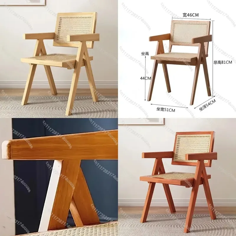 Modern Armrest Dining Chair Italian Style Lazy Backrest Minimalist Design Stylish Chaise for Kitchen Living Room Furniture