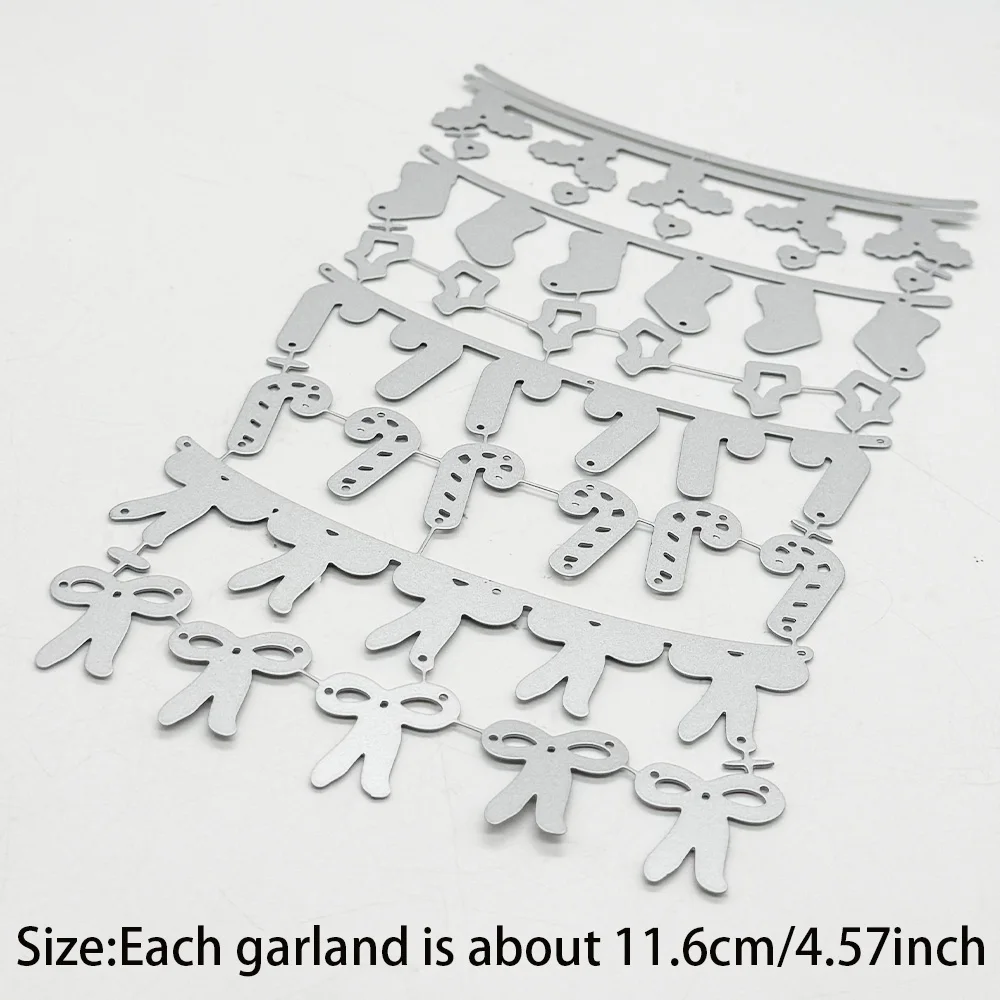 KSCRAFT 2024 Christmas Garlands Cutting Dies Stencils for DIY Scrapbooking Decorative Embossing DIY Paper Cards