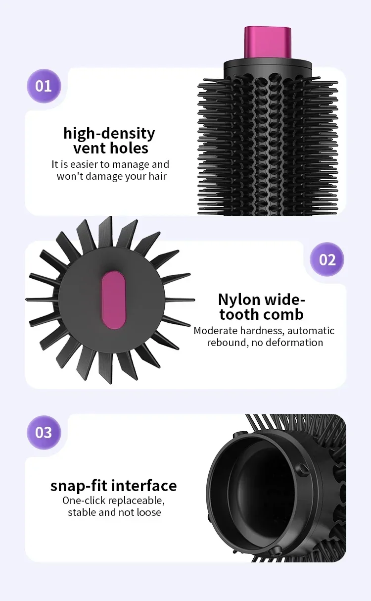 Lockiges Haar für kompatible Dyson Airwrap HD16 HS01 HS05 HS08 Zubehörteile, automatischer Lockenstab. – Detail 8