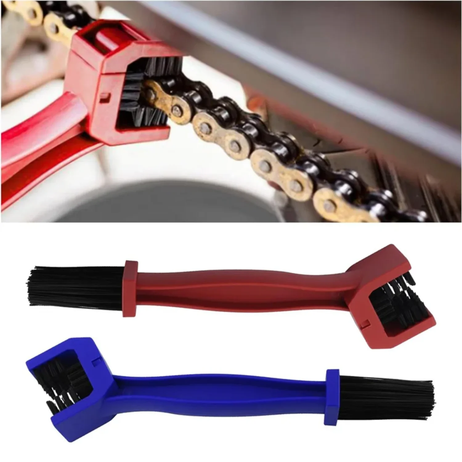 1-3Pcs Motorcycle Road Bike Chain Clean Brush Portable Chain Cleaner Bicycle Clean Motorcycle Chain Cleaner Maintenance Tool