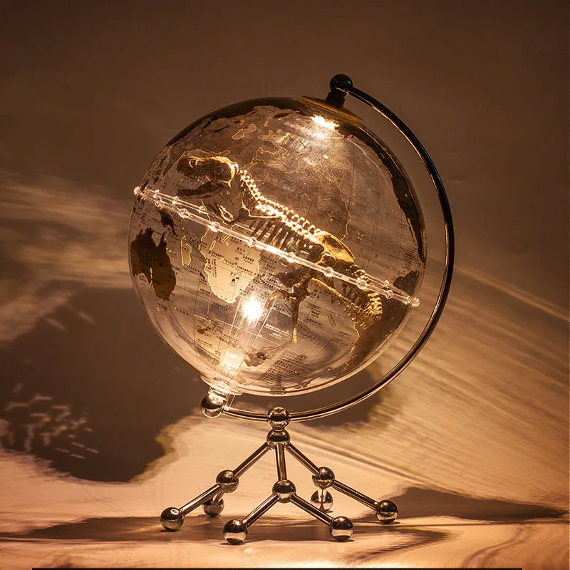 Globe decoration 20cm warm light series light luxury study living room dark light home decoration globe