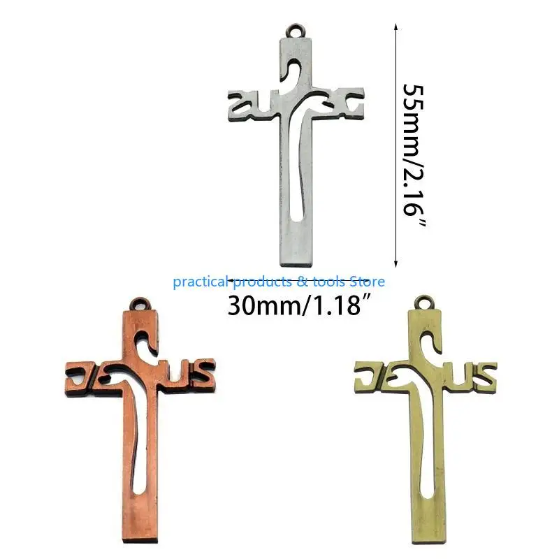 77JB Christian Vintage para Keychain Metal Pingente Católico Ornamento Religioso Pendurado para Decoração Mochilas da