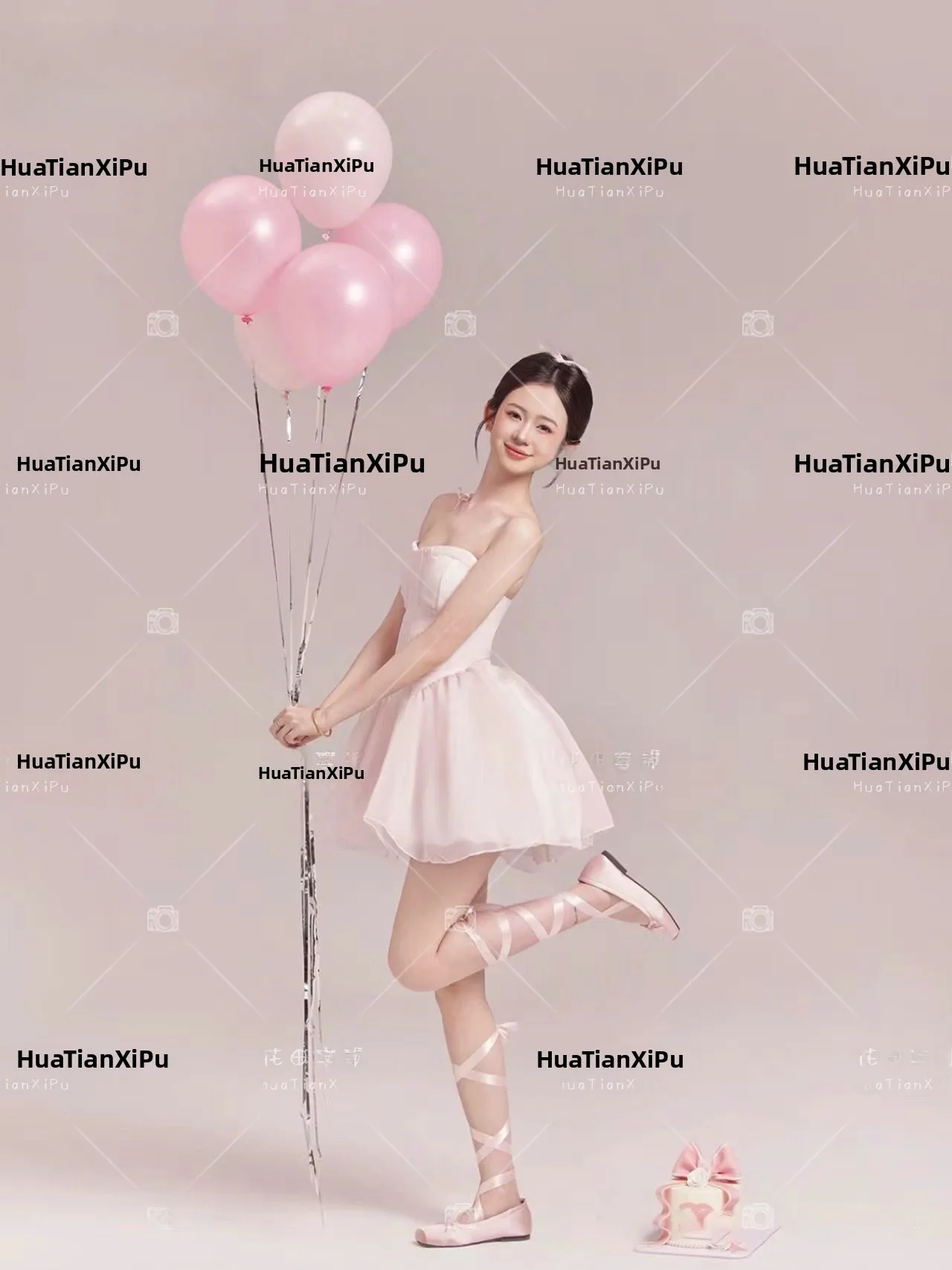 

2026 Pink Princess Ballet Style Birthday Photo Dress Art Portrait Clothing Stage Costume New Arrival Summer Collection