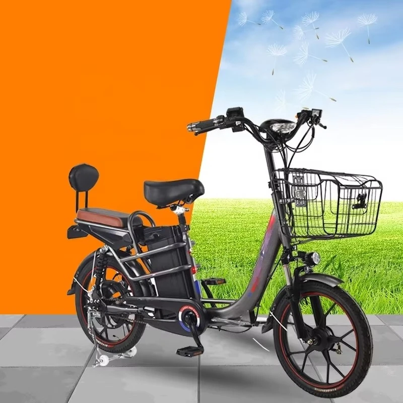 RRE 48V 350W motor pedal assist electric bicycle full suspension step city Ebike 10Ah lithium battery rear wheel hub motor confi