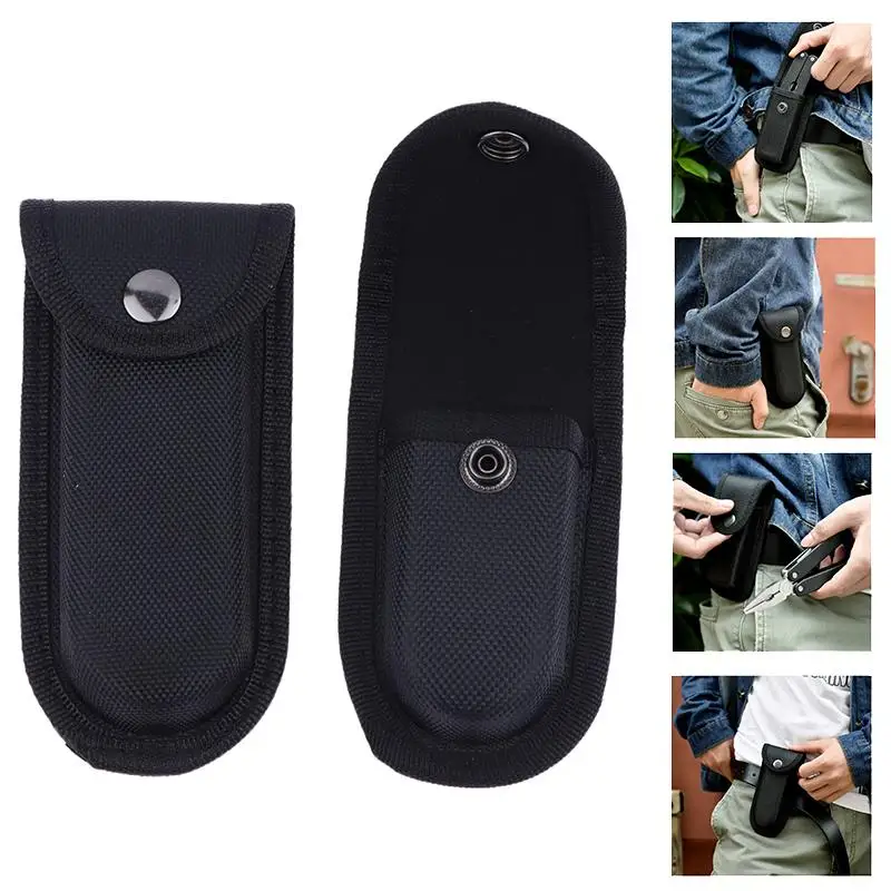 다기능 접이식 펜치 보관 가방 접이식 칼 파우치 케이스 허리 팩 손전등 보호 커버 하이킹 캠핑용