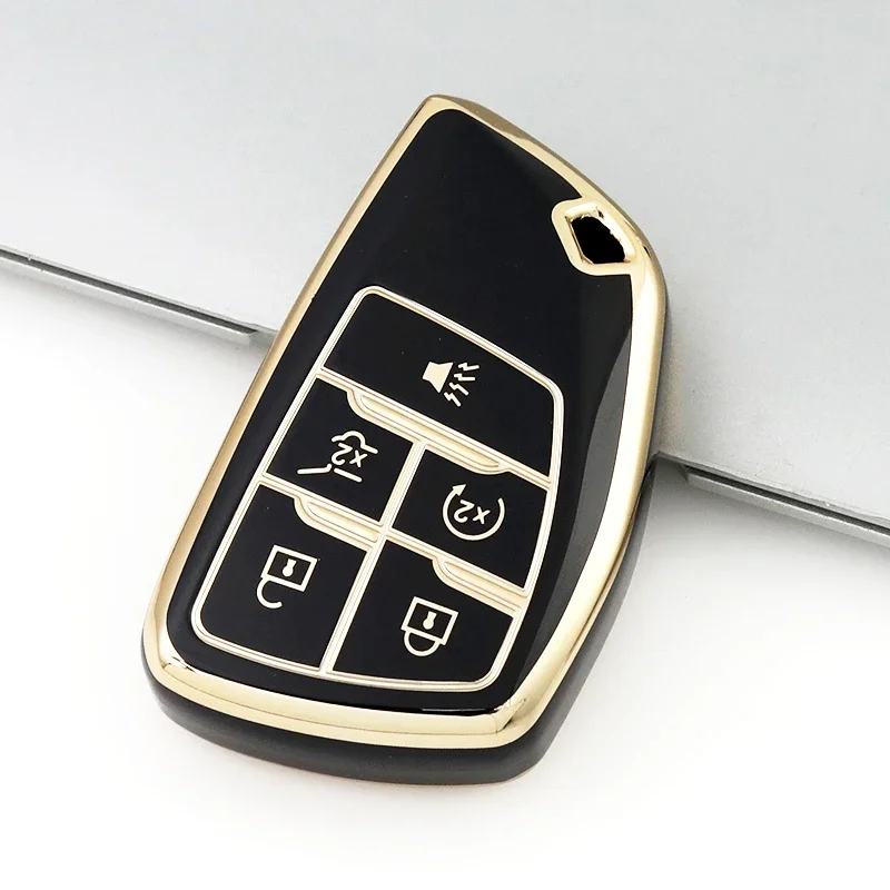 5 Buttons Car Key Case Fob Cover Shell for Chevrolet Tahoe Suburban for GMC Yukon for Buick ENVISION S Plus Avenir 2020 - 2023 view 3