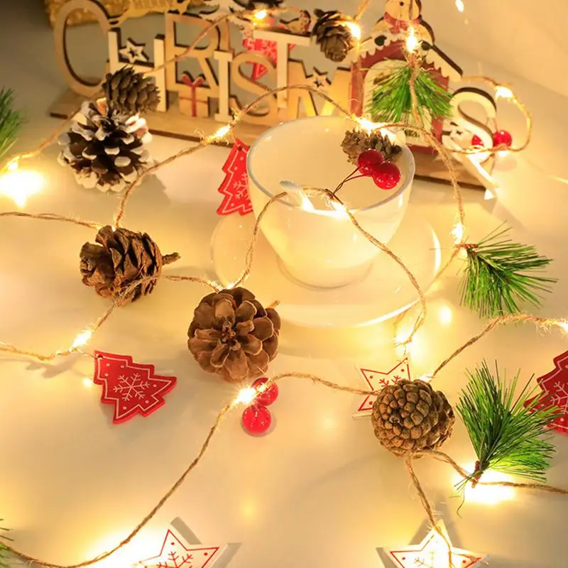 Christmas Pine Cone Lights 2m Festive Christmas LED String Lights Durable Christmas Lights Christmas Decoration Lights