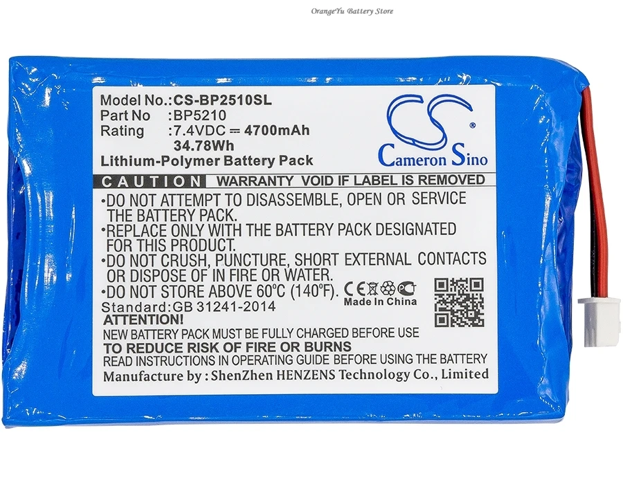 7.4V 4700mAh Battery BP5210 for BK Precision 2510 2512  2516 2511 2515 Oscilloscopes  +TOOL