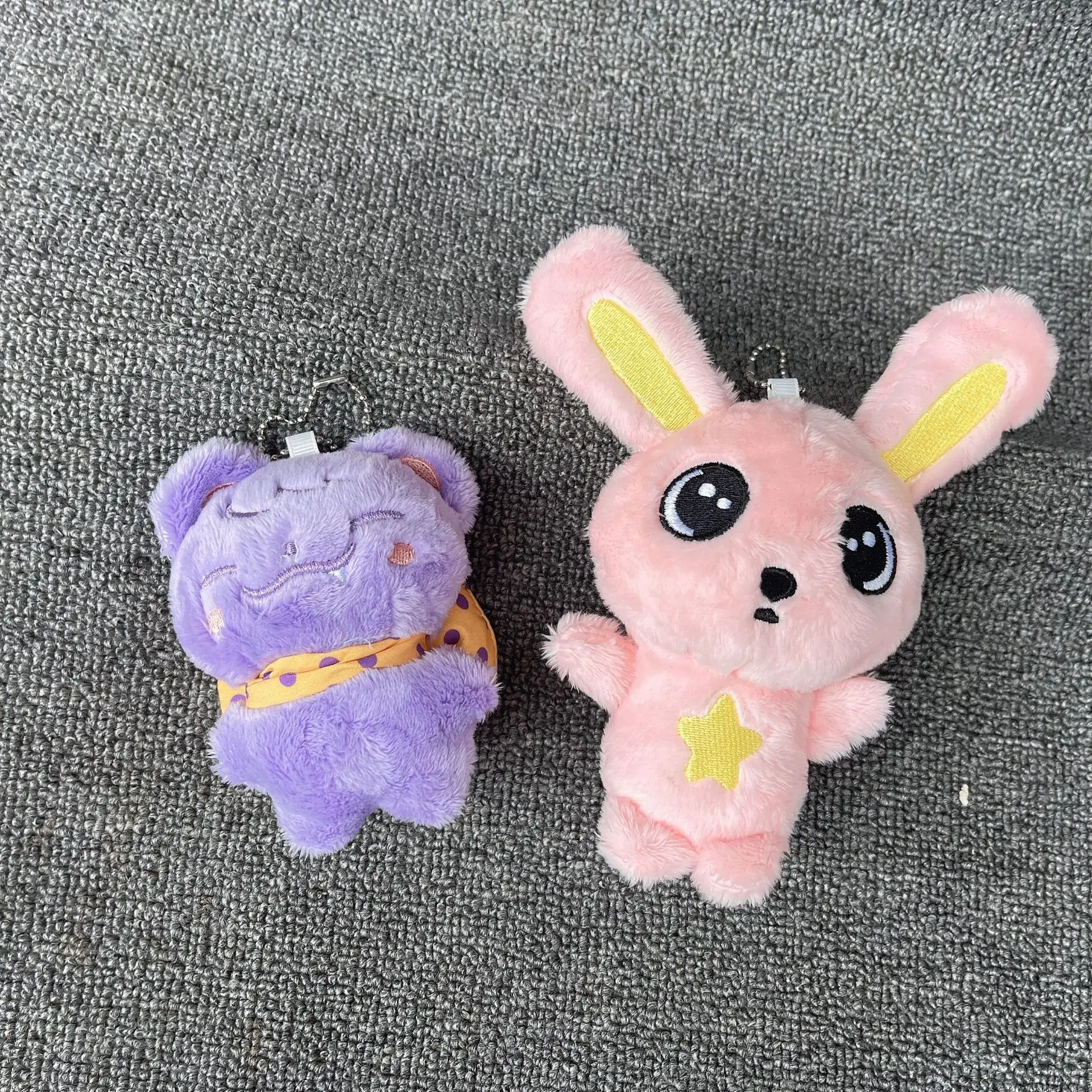 10CM ATEEZ Plush Doll Keychain SeongHwa YeoSang Super Soft Short Plush Cartoon Cute Rabbit Pendant Bag Car Key Ring Fans Gift