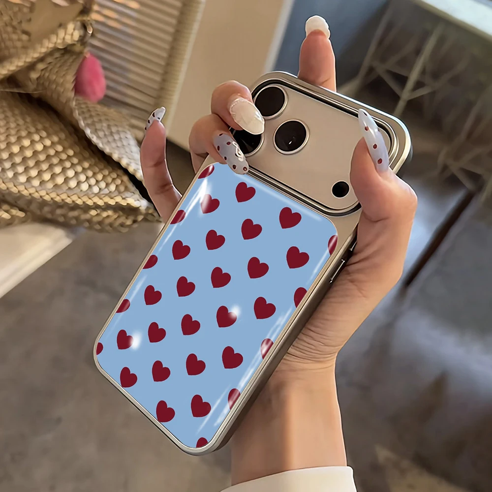 Luxuriöse Herzförmige Gummihülle für iPhone 15 17 13 Pro Max Phone 11 12 ProMax 14 15 16 Plus Hüllen Stoßfest Minimalistisch Funda – Detail 17