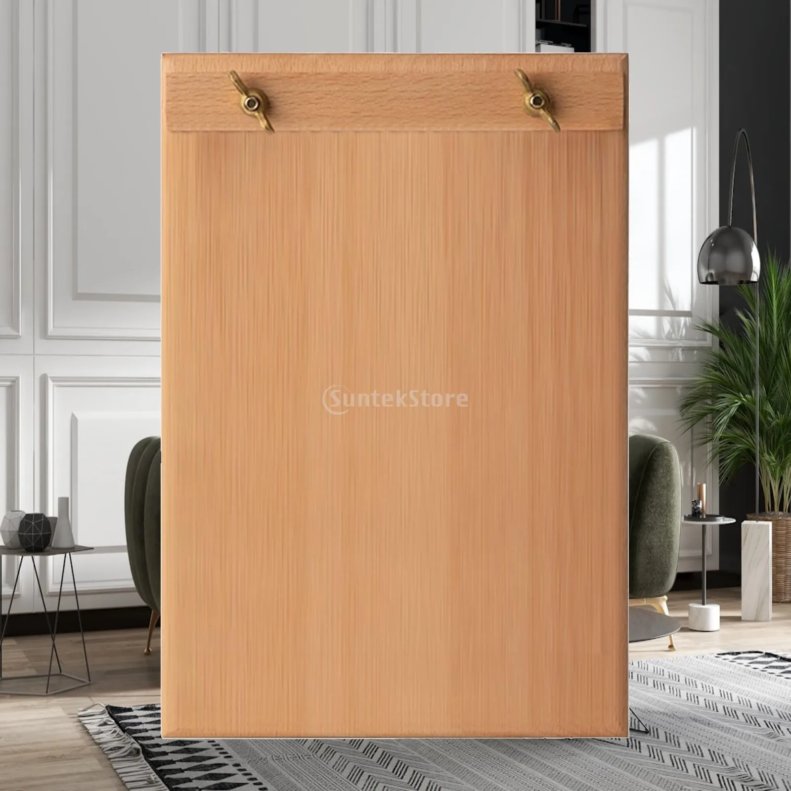 Detachable Wooden Menu Holder Shelf for A5 Flyer Display Frame T Shaped Vertical Table Card Stand