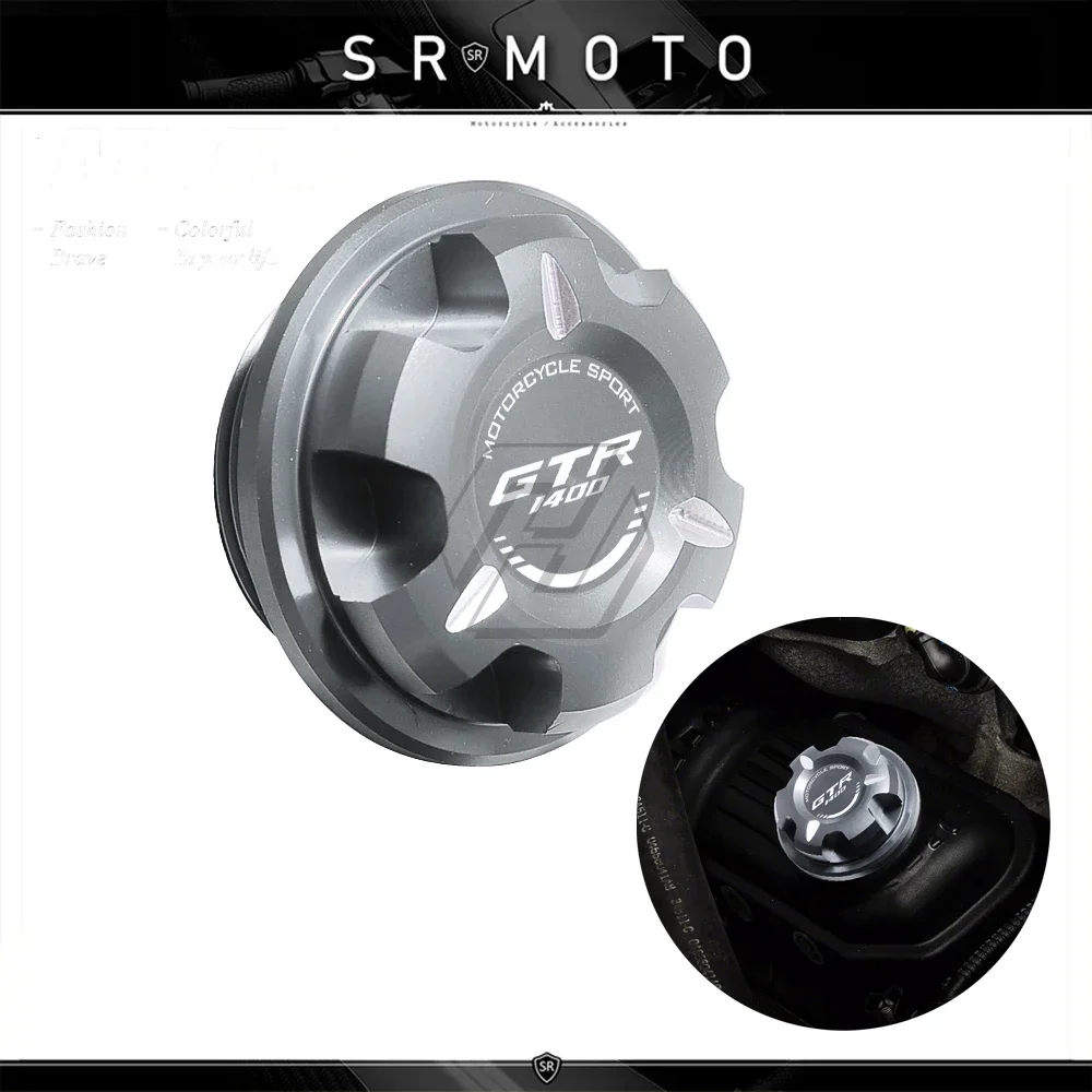 

Motorcycle CNC Engine Oil Cap Bolt Screw Filler Cover Case for Kawasaki GTR1400 2007-2021